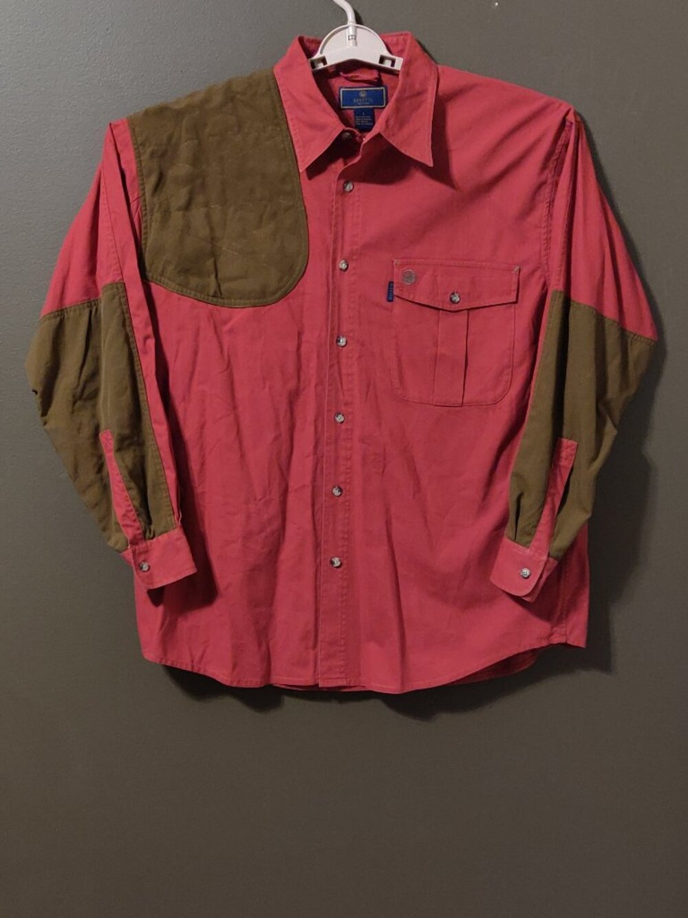 Beretta Shooting Shirt With Recoil Shoulder Pad Rust/Brown Size Large